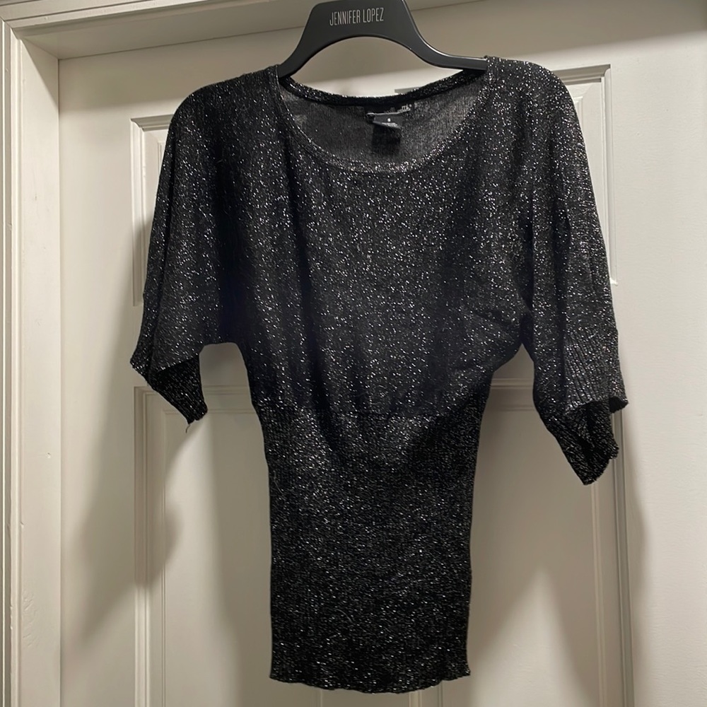 Sparkly black top